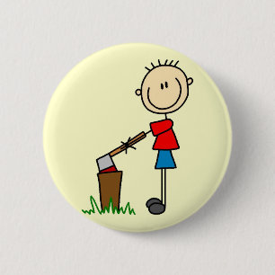 Badge Rond 5 Cm Hachage du chiffre en bois T-shirts et cadeaux de