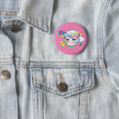 Badge Rond 5 Cm Haine (Kirai) bouton rond de pouce de 2 ¼ (En situation)