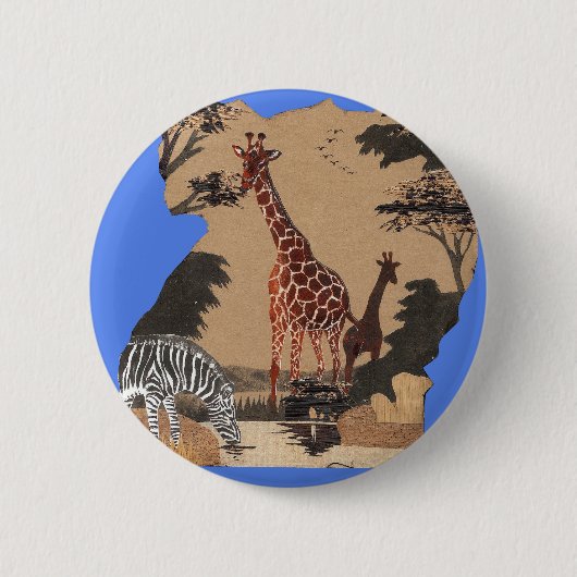 Badge Rond 5 Cm Hakuna Matata African Animals Pride lands.png (Devant)