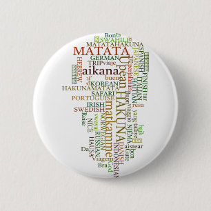 Badge Rond 5 Cm Hakuna Matata Global Word Cloud Art