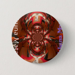 Badge Rond 5 Cm Hakuna Matata Halloween Masque Kaleidoscope Abstra