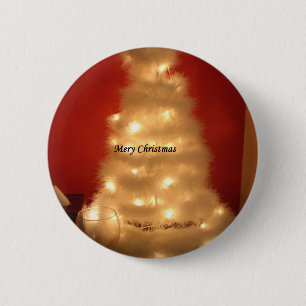 Badge Rond 5 Cm Hakuna Matata Joyeux Noël blanc