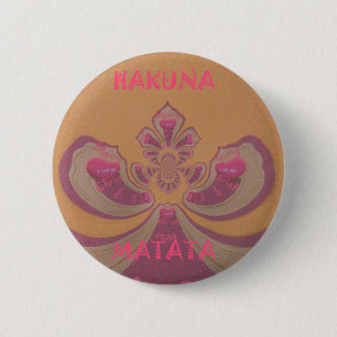 Badge Rond 5 Cm Hakuna Matata Joyeux Noël joli coeur design