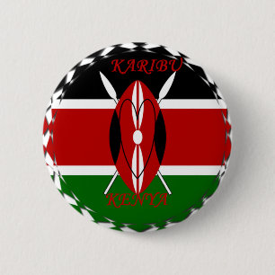 Badge Rond 5 Cm Hakuna matata Karaibu Kenya