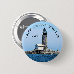 Badge Rond 5 Cm Halfway Rock Lighthouse, Maine Round Button