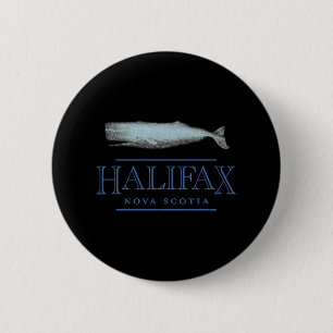 Badge Rond 5 Cm Halifax Nouvelle-Écosse Canada Design de baleine v