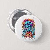 Badge Rond 5 Cm Halloween (Devant & derrière)