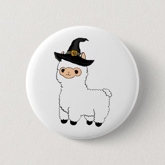 Badge Rond 5 Cm Halloween Alpaca (Devant)