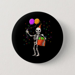 Badge Rond 5 Cm Halloween Anniversaire Soirée Skeleton Anniversair