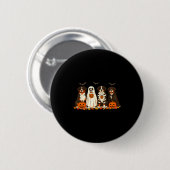 Badge Rond 5 Cm Halloween Bernese Mountain Dog Ghost Soky Bernese (Devant & derrière)