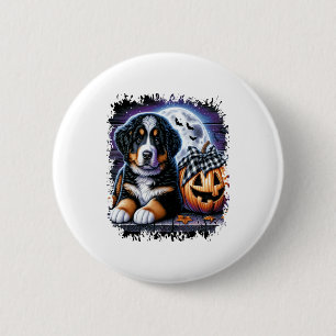Badge Rond 5 Cm Halloween bernois de chien de montagne