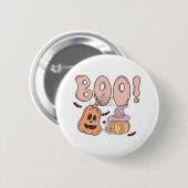 Badge Rond 5 Cm Halloween Boo (Devant & derrière)