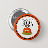 Badge Rond 5 Cm Halloween BOO à toi aussi ! (Devant & derrière)