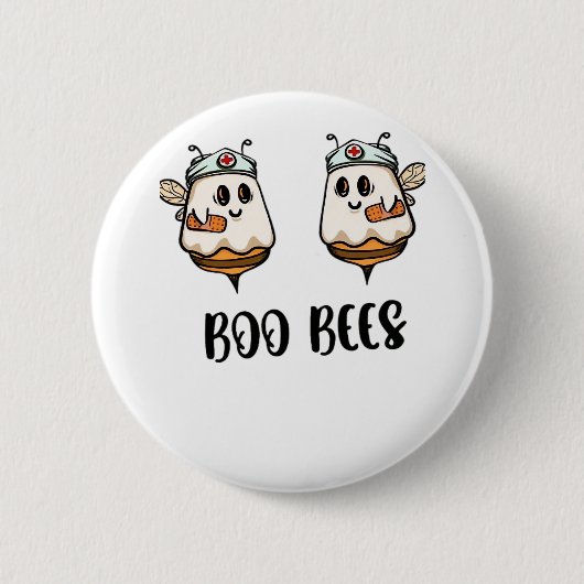 Badge Rond 5 Cm Halloween Boo Bees Infirmière T-shirt classique (Devant)