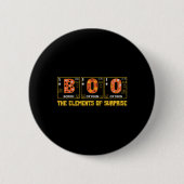 Badge Rond 5 Cm Halloween Boo School Chimie Physique Nerd Pumpki (Devant)