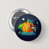 Badge Rond 5 Cm Halloween Button — Pumpkin Whispers & Animals (Devant & derrière)