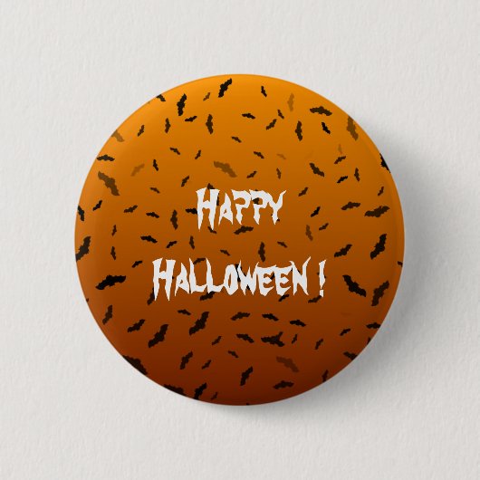 Badge Rond 5 Cm Halloween - chauves-souris (Devant)