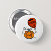 Badge Rond 5 Cm Halloween citrouille (Devant & derrière)