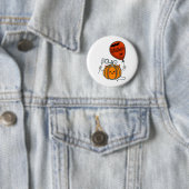 Badge Rond 5 Cm Halloween citrouille (En situation)