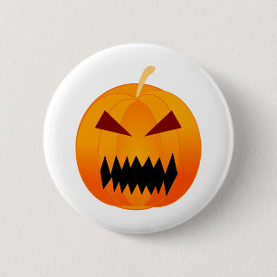 Badge Rond 5 Cm Halloween citrouille