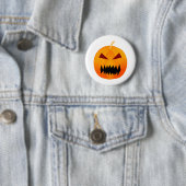 Badge Rond 5 Cm Halloween citrouille (En situation)