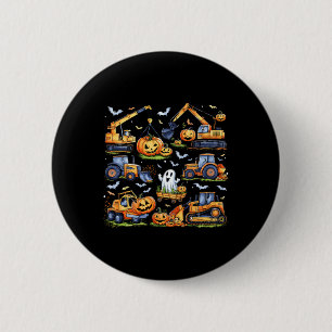 Badge Rond 5 Cm Halloween Citrouille de camion de voiture de const