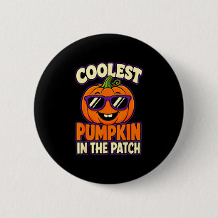 Badge Rond 5 Cm Halloween citrouille la plus cool du patch enfants