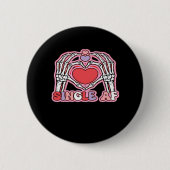 Badge Rond 5 Cm Halloween classique - Squelette Éffrayant design (Devant)