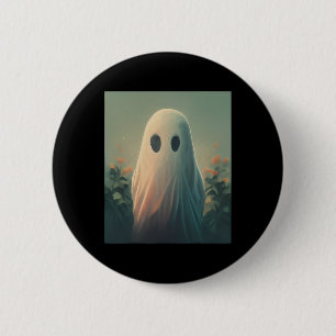 Badge Rond 5 Cm Halloween Costume Fantôme Dans La Forêt Gothique