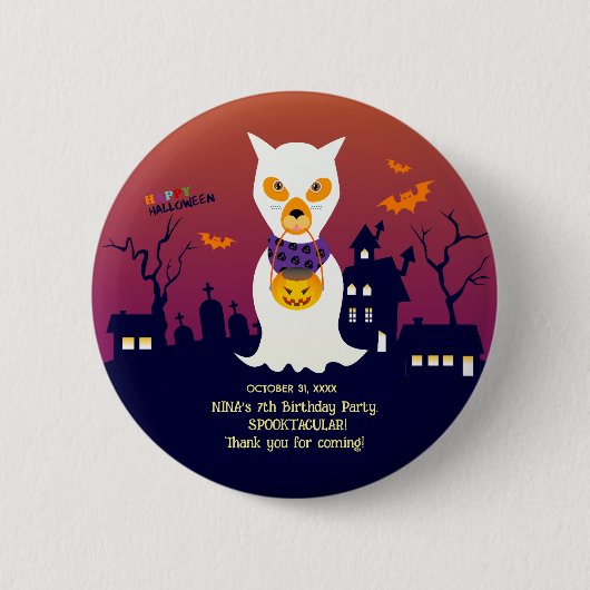 Badge Rond 5 Cm Halloween Costume fille fête d'anniversaire (Devant)