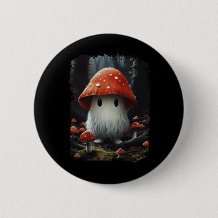Badge Rond 5 Cm Halloween Cottagecore esthétique Champignons fantô