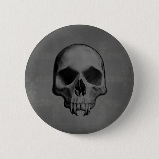 Badge Rond 5 Cm Halloween crâne maléfique (Devant)