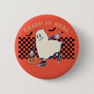 Badge Rond 5 Cm Halloween Creep it real