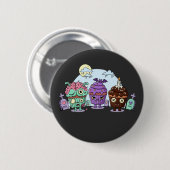 Badge Rond 5 Cm Halloween de Cupcake Zombie (Devant & derrière)
