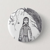 Badge Rond 5 Cm Halloween déplaisant (Devant)