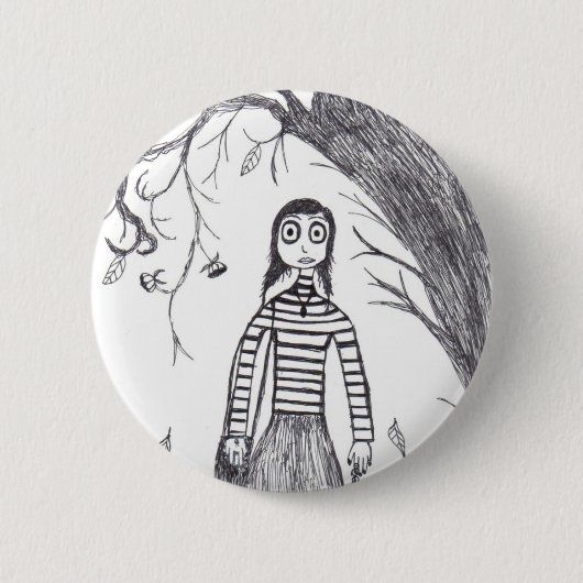 Badge Rond 5 Cm Halloween déplaisant (Devant)