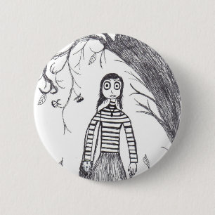 Badge Rond 5 Cm Halloween déplaisant
