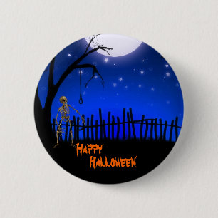 Badge Rond 5 Cm Halloween déplaisant et effrayant