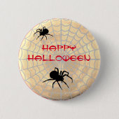 Badge Rond 5 Cm Halloween des araignées (Devant)
