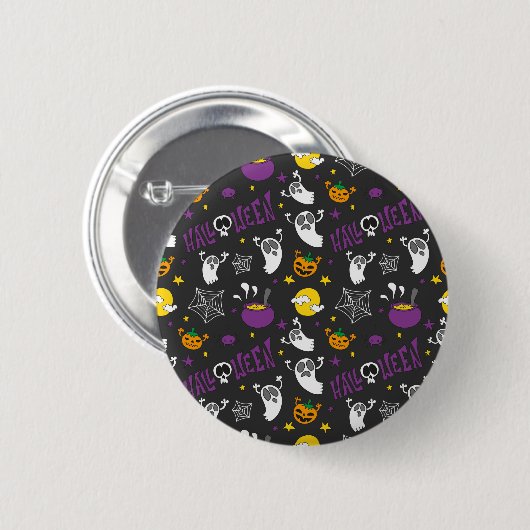 Badge Rond 5 Cm Halloween Design 1 - Toutes les options (Devant & derrière)