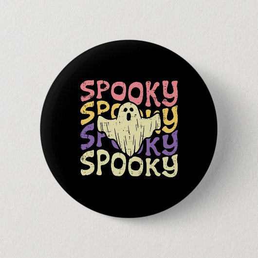 Badge Rond 5 Cm Halloween Éffrayant Fantôme Rétro Costume Super Fe (Devant)