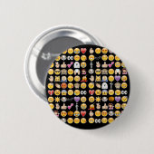 Badge Rond 5 Cm halloween emoji (Devant & derrière)