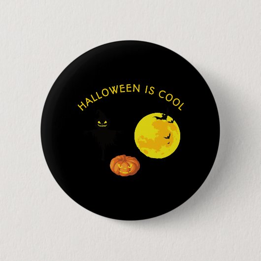 Badge Rond 5 Cm Halloween est cool (Devant)