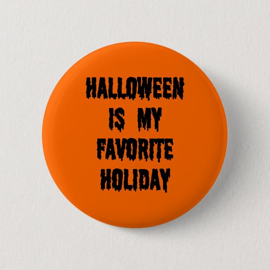 Badge Rond 5 Cm Halloween est mon pin préféré (Devant)