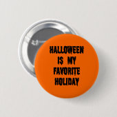 Badge Rond 5 Cm Halloween est mon pin préféré (Devant & derrière)