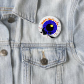 Badge Rond 5 Cm Halloween Eyeball (En situation)