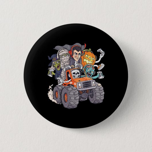 Badge Rond 5 Cm Halloween Gamer Skeleton (Devant)