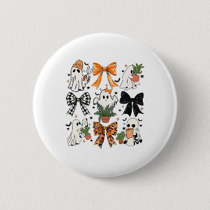 Badge Rond 5 Cm Halloween Ghost Coquette Bow Floral Plante Tree Lo
