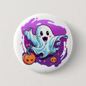 Badge Rond 5 Cm Halloween Ghost Pin (Devant)