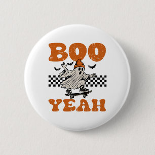 Badge Rond 5 Cm Halloween Ghost Skateboard Boo Ouais Costume Boys
